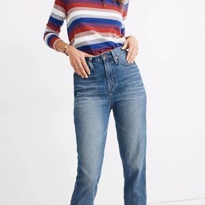 Madewell High-Rise Straight Leg Jeans in Medium Blue